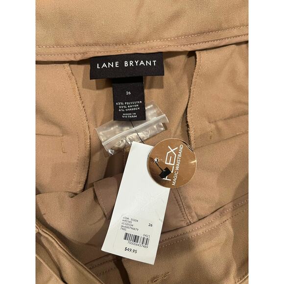 NWT Lane Bryant The Perfect Drape Shorts Size 26 Khaki Tan Vacation Summer - Picture 3 of 5